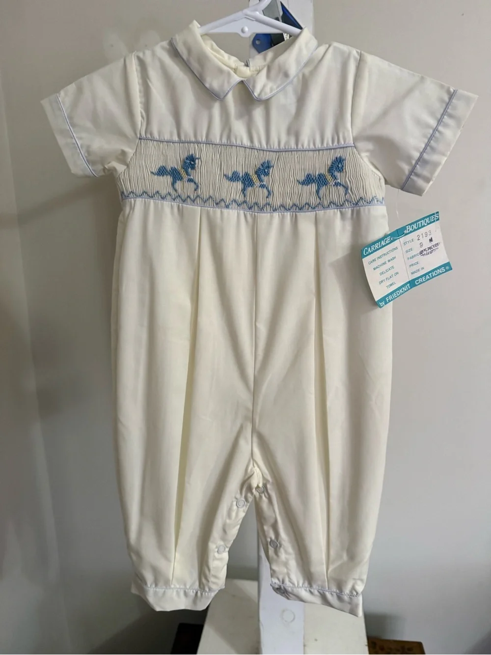 NWT Vintage Carriage Boutiques Smocked Romper